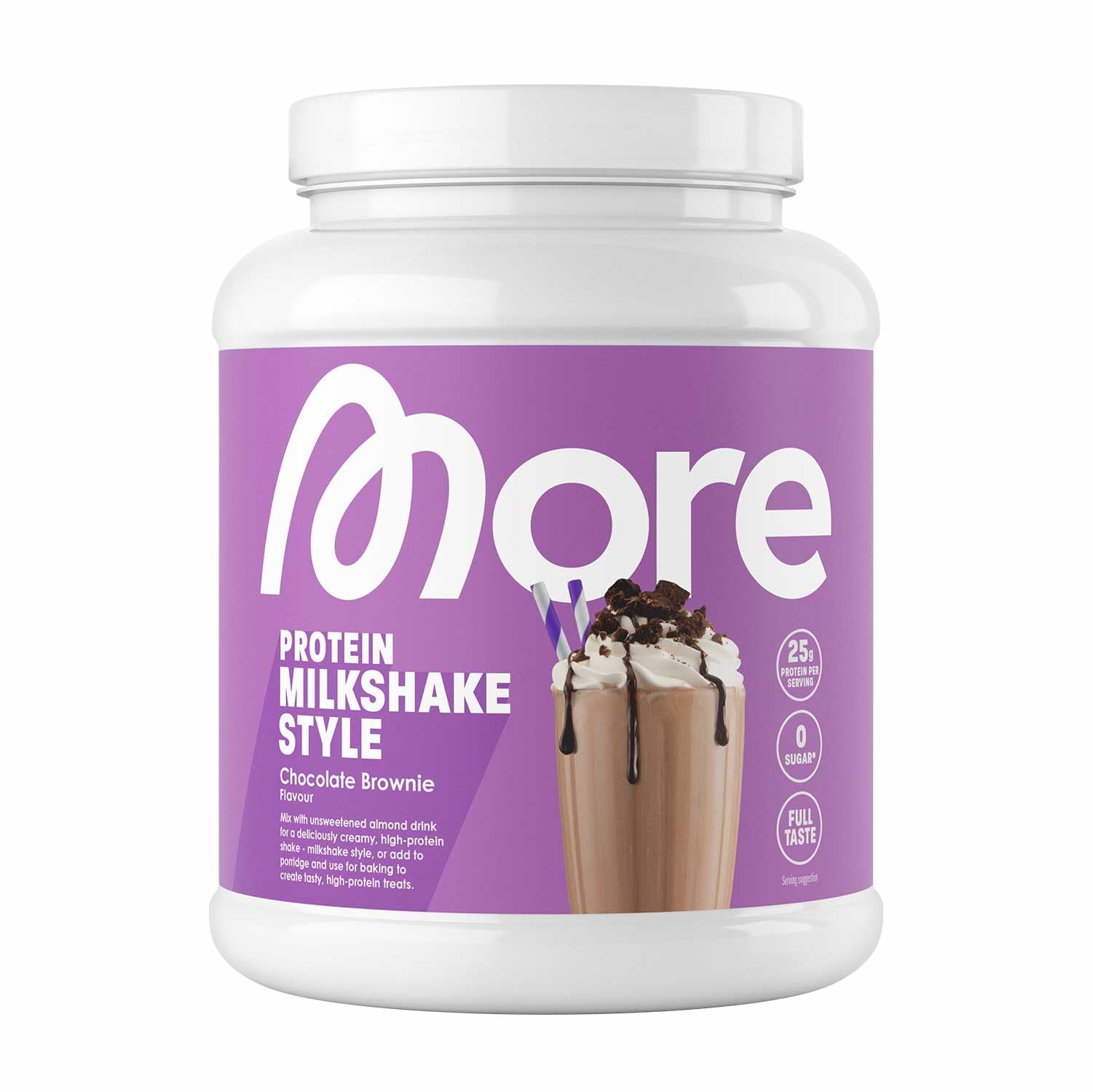MORE Protein Milkshake, Trinkschokolade, 600 g, Mix aus Whey Konzentrat und Casein ideal zum Muskelaufbau und -erhalt, mit Laktase - made in Germany
